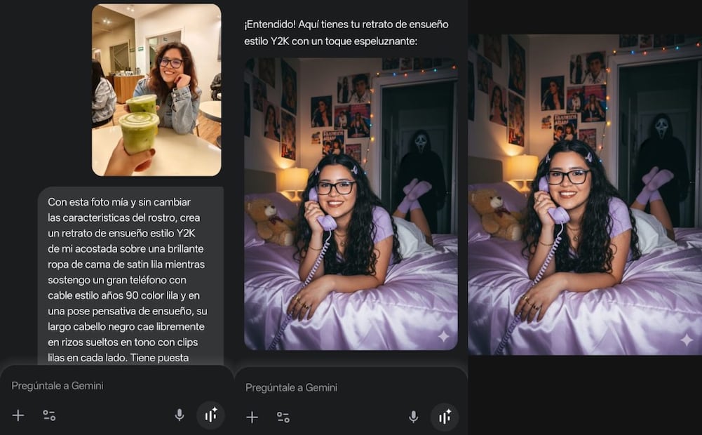 ¿Cómo hacer tu foto con Ghostface estilo Scream con Gemini? Imagen: captura de pantalla
