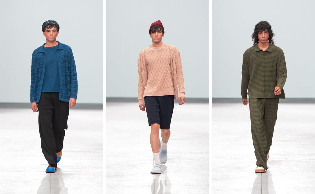 Cada prenda de la colección de Fábrica de Punto es tejida con algodón reciclado. Foto: Cortesía