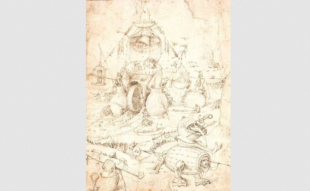 El historiador de arte y coordinador del proyecto, Matthijs Ilsink, calificó de "hallazgo extraordinario" el descubrimiento del dibujo de El Bosco, que muestra una escena extraña llena de monstruos fantásticos y bestias diabólicas. FOTO: EFE.