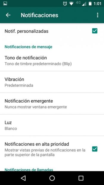 Personaliza el tono de un contacto en WhatsApp