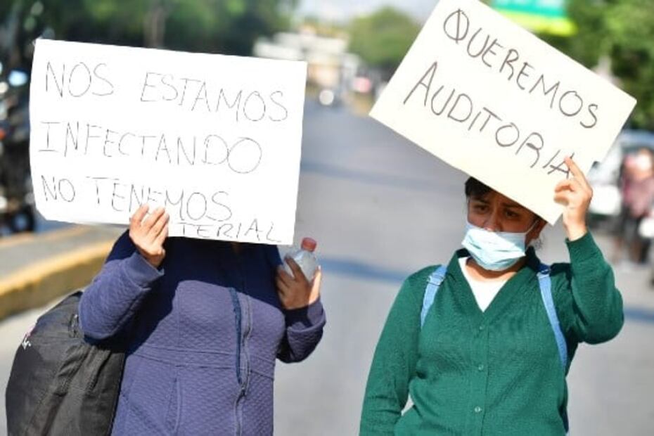 Personal del hospital La Raza bloquea Circuito Interior; denuncia falta de insumos médicos para Covid-19
