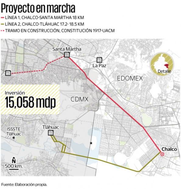 Alistan dos tramos del Trolebús entre CDMX y Edomex