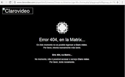 Falla en PC la transmisión del Chivas-América por Claro Video