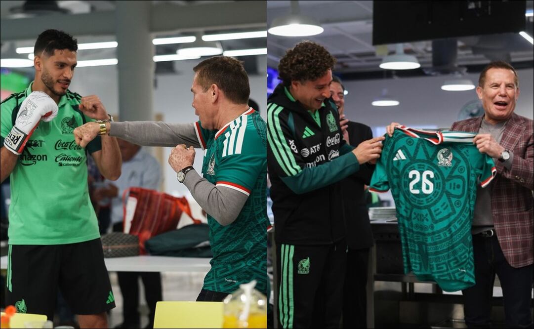 Jugadores de la Selección Mexicana convivieron con Julio César Chávez / Fotos: MiSelecciónMX