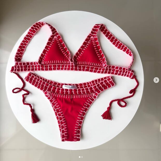 Bikini con tejido. Foto: Instagram @palmaazulswimwear