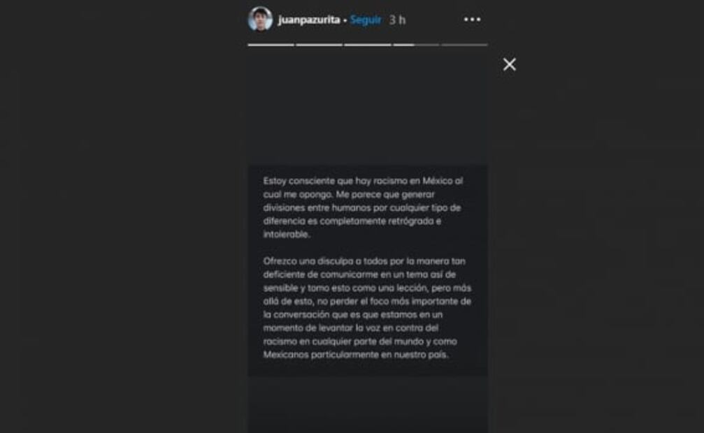 Juanpa Zurita responde a críticas tras decir que en México no hay racismo