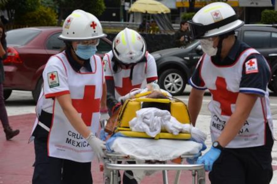 Cruz Roja realiza simulacro de prevención de accidentes automovilísticos