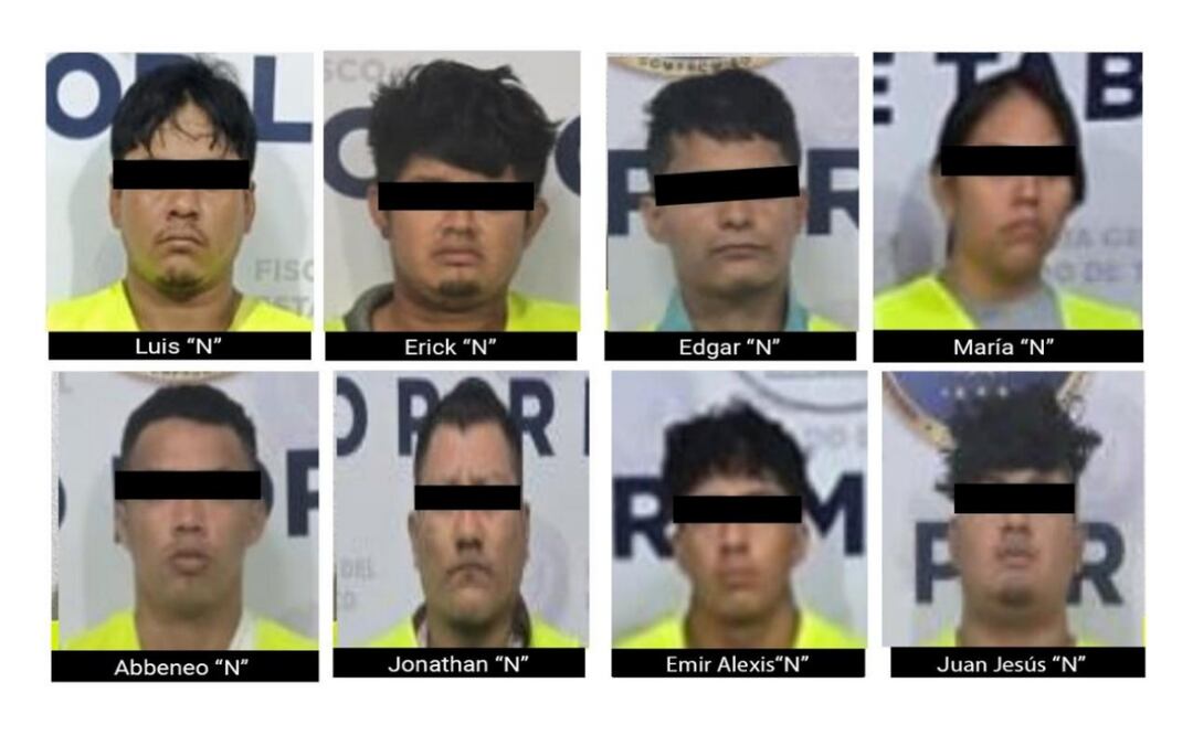 Detenidos en Tabasco con armas y drogas (18/11/2025). Foto: Especial
