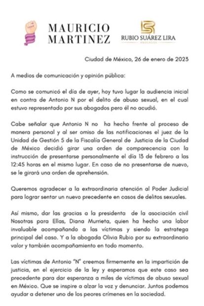 Giran orden de comparecencia contra Toño Berumen por el presunto abuso del actor Mauricio Martínez