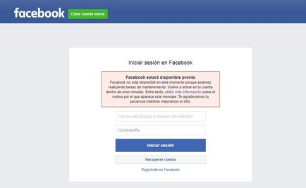 Mantenimiento de Facebook afecta a usuarios mexicanos