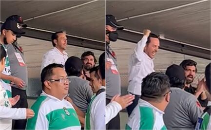 VIDEO: Técnico de Santos disfruta la goleada de su equipo en la tribuna con los aficionados