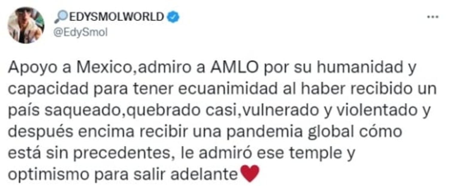 El “noble gesto” que AMLO lanzó en su mañanera a Edy Smol, “el gurú de la moda”