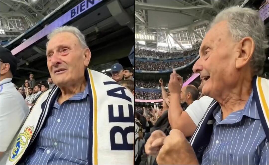 Nieta impresionó a su abuelito llevándolo al Santiago Bernabéu para ver al Real Madrid / FOTO: ESPECIAL