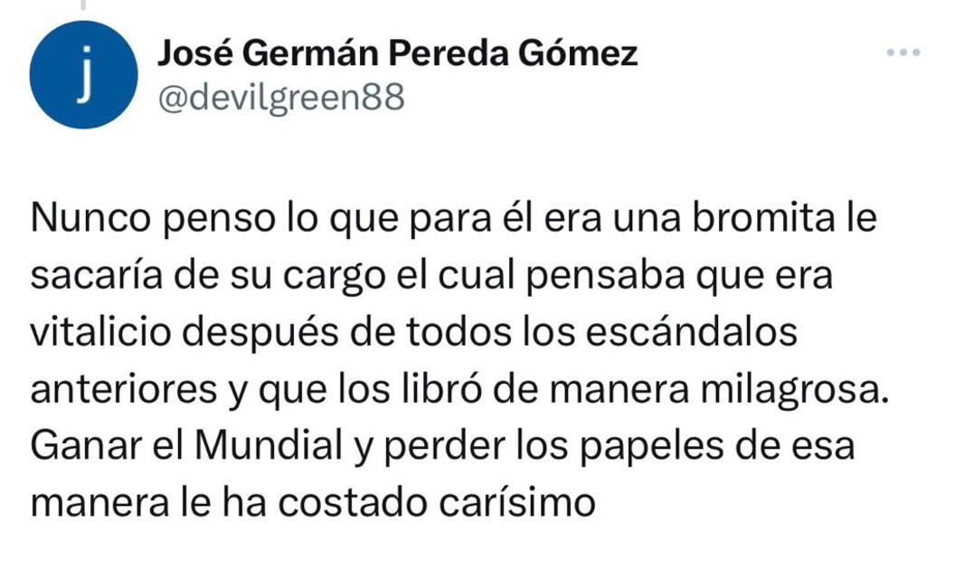 Tweets de Luis Rubiales
