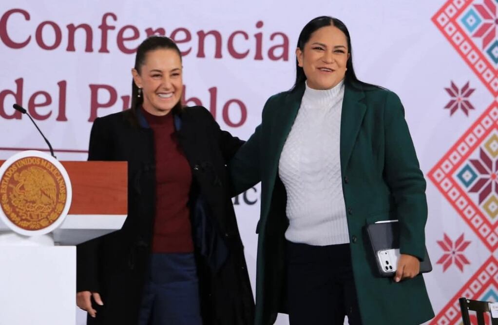La presidenta Claudia Sheinbaum y la secretaria de Bienestar, Ariadna Montiel. Foto: Especial