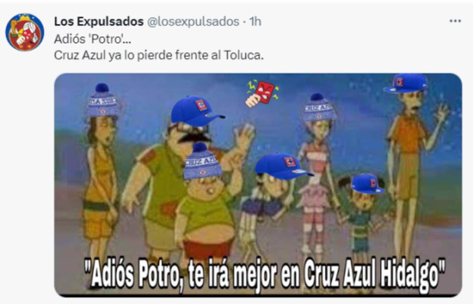 Cruz Azul y el ‘Potro’ Gutiérrez se llevan los memes tras la goleada contra Toluca