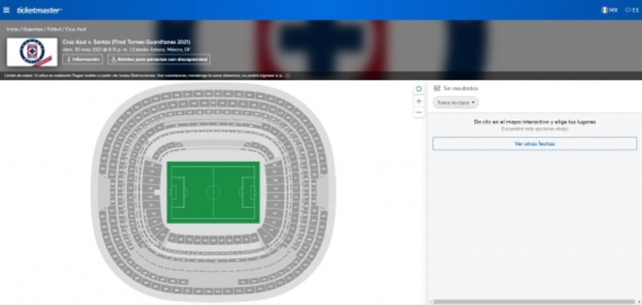 Caos por boletos de la final Cruz Azul vs Santos; se agotan en pocos segundos