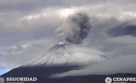 Reportan caída de ceniza en Valle de Chalco por explosión del Popocatépetl
