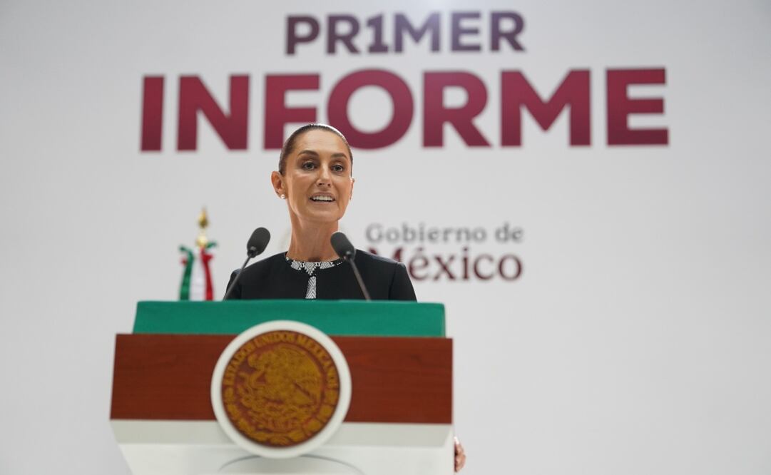 Claudia Sheinbaum Pardo en su primer informe de gobierno en Palacio Nacional. Foto: Presidencia