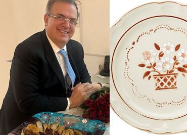 Marcelo Ebrard tiene la vajilla flor de otoño que todos conocemos