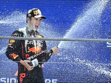 Checo Pérez ha llegado a 23 podios en la F1 tras ganar el GP de Singapur
