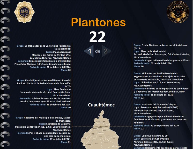 Plantones CDMX. Foto: Especial
