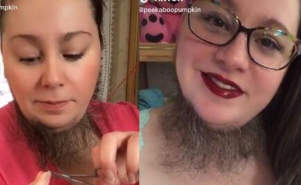 Mujer presume su barba en TikTok y se viraliza; decide abrir cuenta en OnlyFans