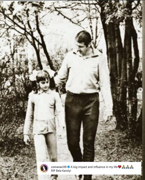 El emotivo mensaje de Comaneci por la muerte del entrenador Bela Karolyi - Foto: Instagram