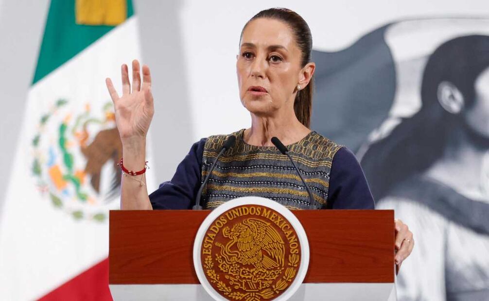 La presidenta de México, Claudia Sheinbaum Pardo, dijo que, la disminución de la migración de mexicanos a Estados Unidos ha sido posible por la atención de las causas es decir que tienen una mayor calidad de vida. Foto: Diego Simón / EL UNIVERSAL