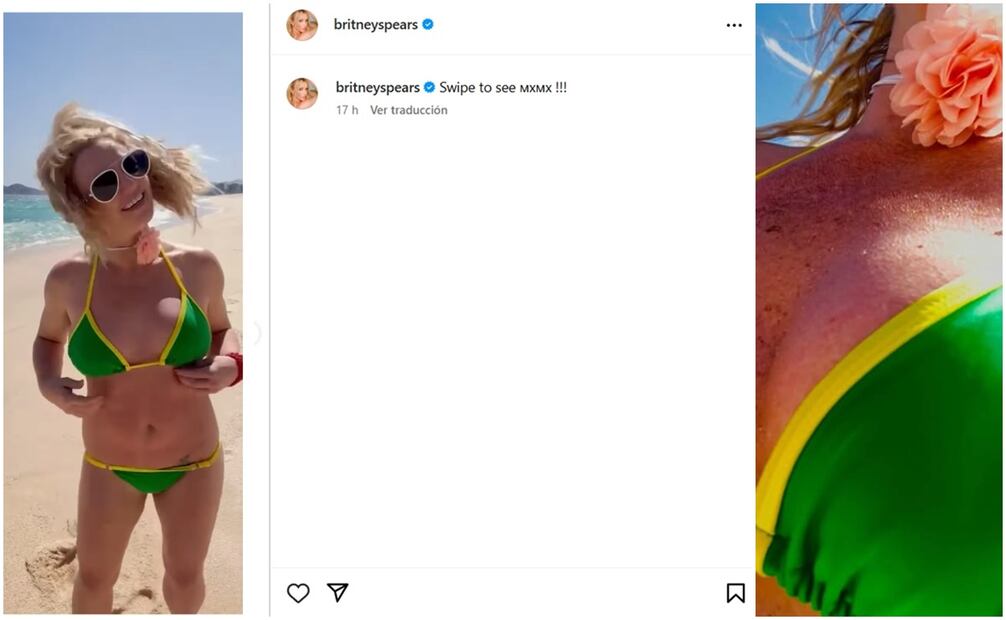 Britney Spears disfruta de las playas de México.
