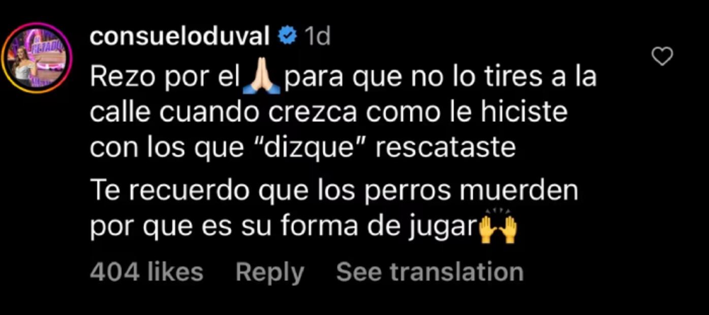 Este fue el señalamiento que hizo la comediante y que dividió opiniones. Foto: Instagram