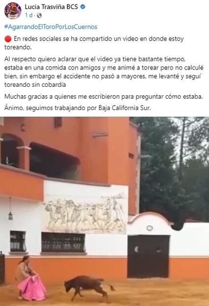 VIDEO Por hacerle a la torera, senadora de Morena es embestida; aclara origen de las imágenes 