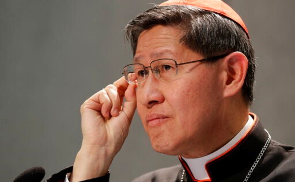 Cardenal Luis Antonio Gokim Tagle, candidato a la sucesión papal. (23/04/25) Foto: AP