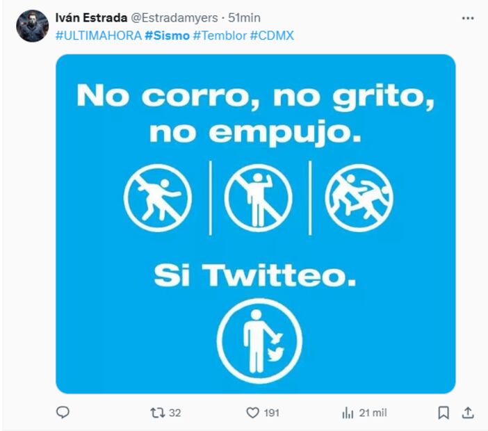 Usuarios reaccionaron al sismo de 5.2 en Oaxaca en redes sociales con memes y graciosas reacciones. Foto: Captura de pantalla