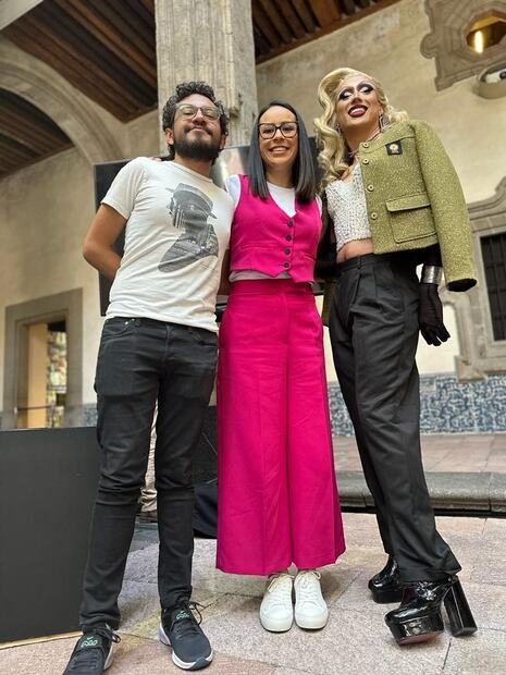 Ezra Alcázar, Vianey Fernández, Guillermo Barraza “Amanda”. Foto: X @OnceNoticiasTV