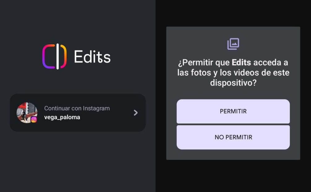 Edits, la nueva app de Meta | Captura de pantalla