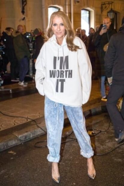 La sudadera de Céline Dion se vuelve viral por frase de empoderamiento