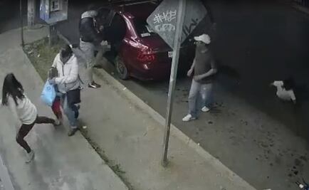 Captan en video cuando balean a una menor durante robo de auto en Ecatepec