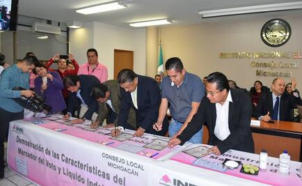 Marcadores para boletas del INE se borran 