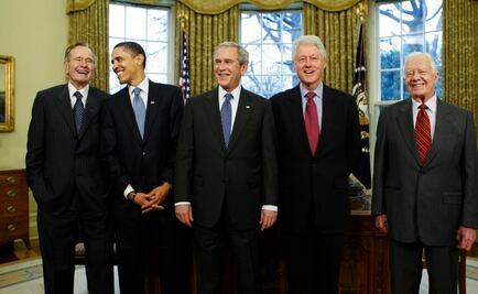 Es un honor presidir EU, dicen Clinton y Bush a sus sucesores