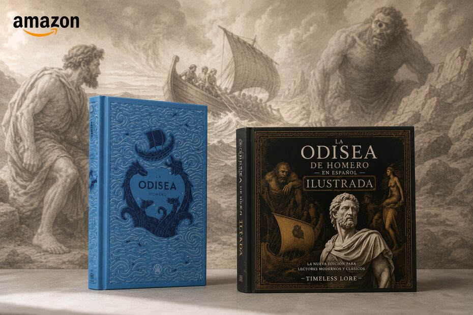 Amazon cuenta en su catalogo con diversas ediciones del poema de Homero. Foto: Generada con IA