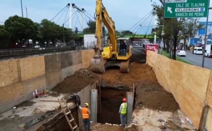 Sustitución de drenaje en calzada Ignacio Zaragoza, casi lista; socavón será reparado y vialidad reabierta el próximo domingo