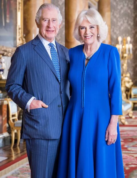 El rey Carlos III y la reina Camila, en una foto difundida por el Palacio de Buckingham. FOTO: PALACIO DE BUCKINGHAM