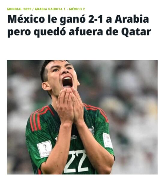 Así reaccionó la prensa argentina por la eliminación de México