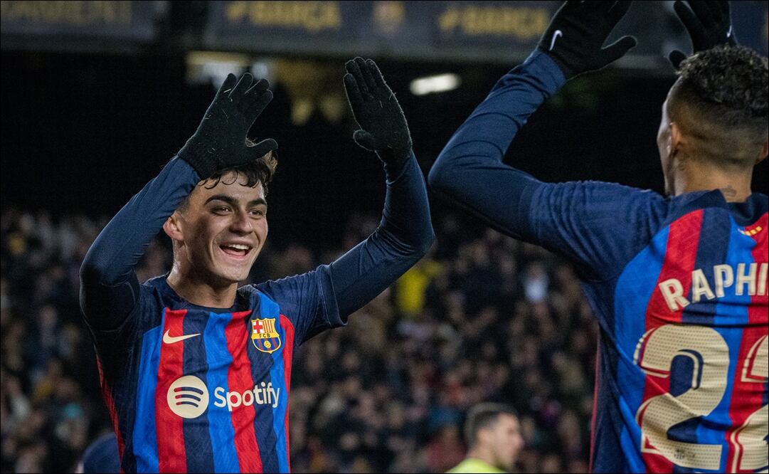 Pedri llegó a cinco anotaciones en la presente temporada. FOTO: @FCBarcelona