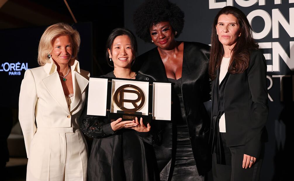 Iris Knobloch, Heo Gayoung, Viola Davis y Delphine Viguier-Hovasse durante la cena Cinéma de Demain. Foto: Cortesía