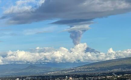 Captan en video explosión y columna de ceniza del volcán Popocatépetl 