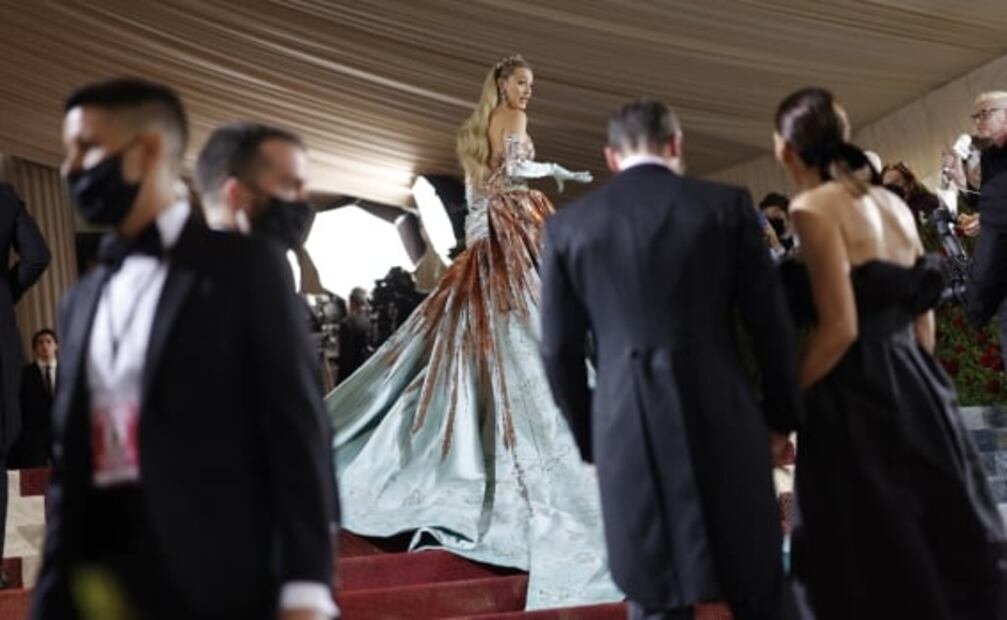 Met Gala 2022. Iconos de la arquitectura de Nueva York, en el vestido de Blake Lively