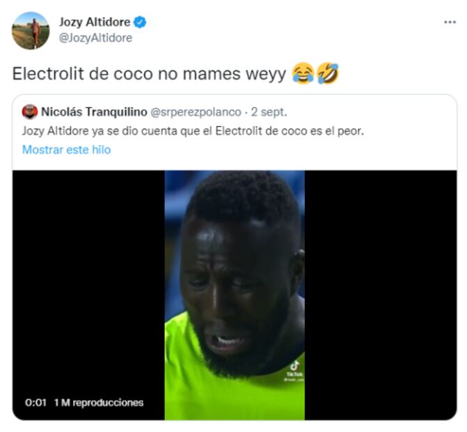 Marca de sueros responde a Jozy Altidore tras el gesto de desagrado del jugador