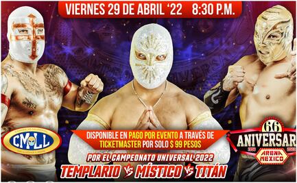 Místico, Templario y Titán buscan ser el Campeón Universal del CMLL